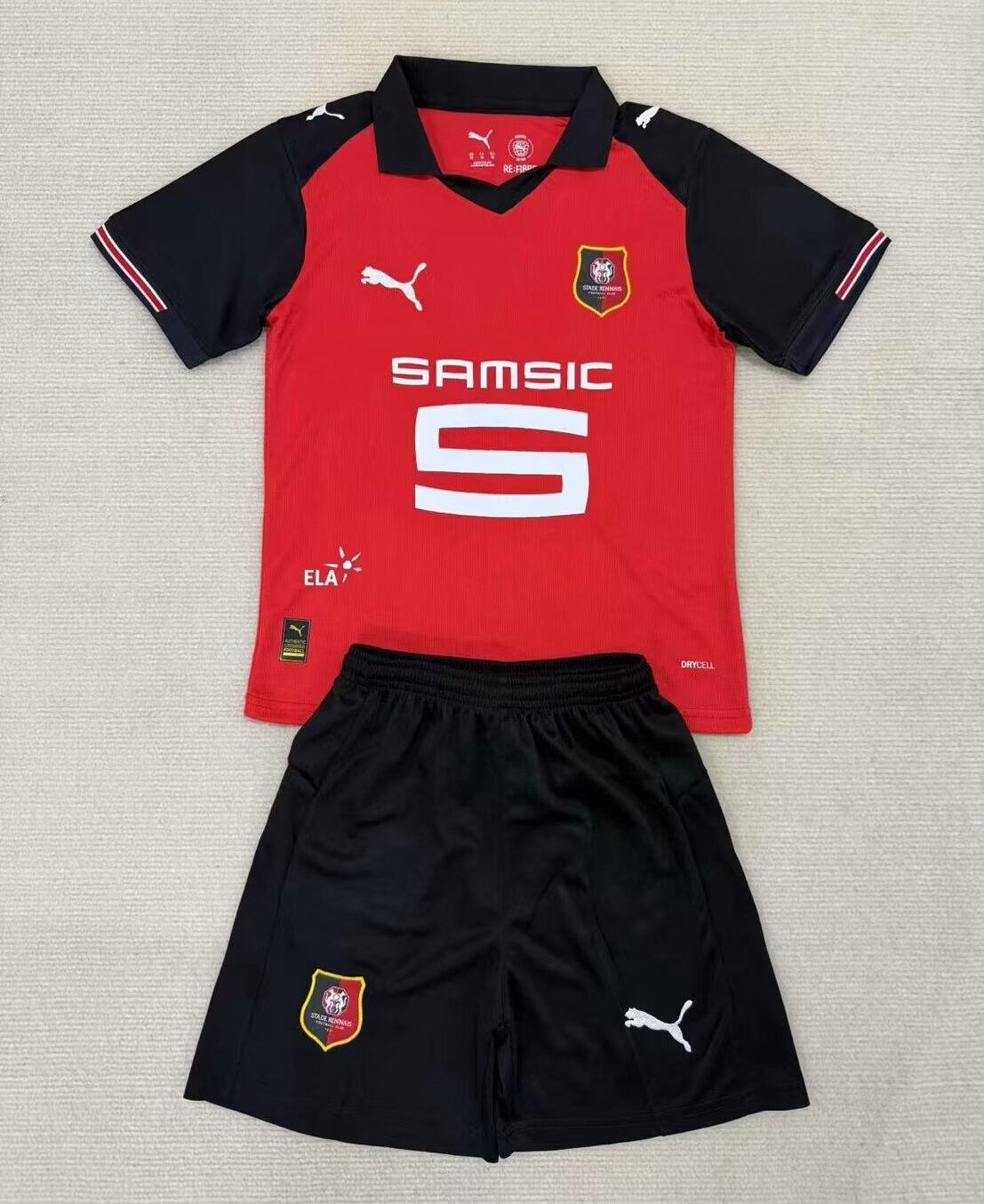 Kids-Stade Rennais 25/26 Home Soccer Jersey